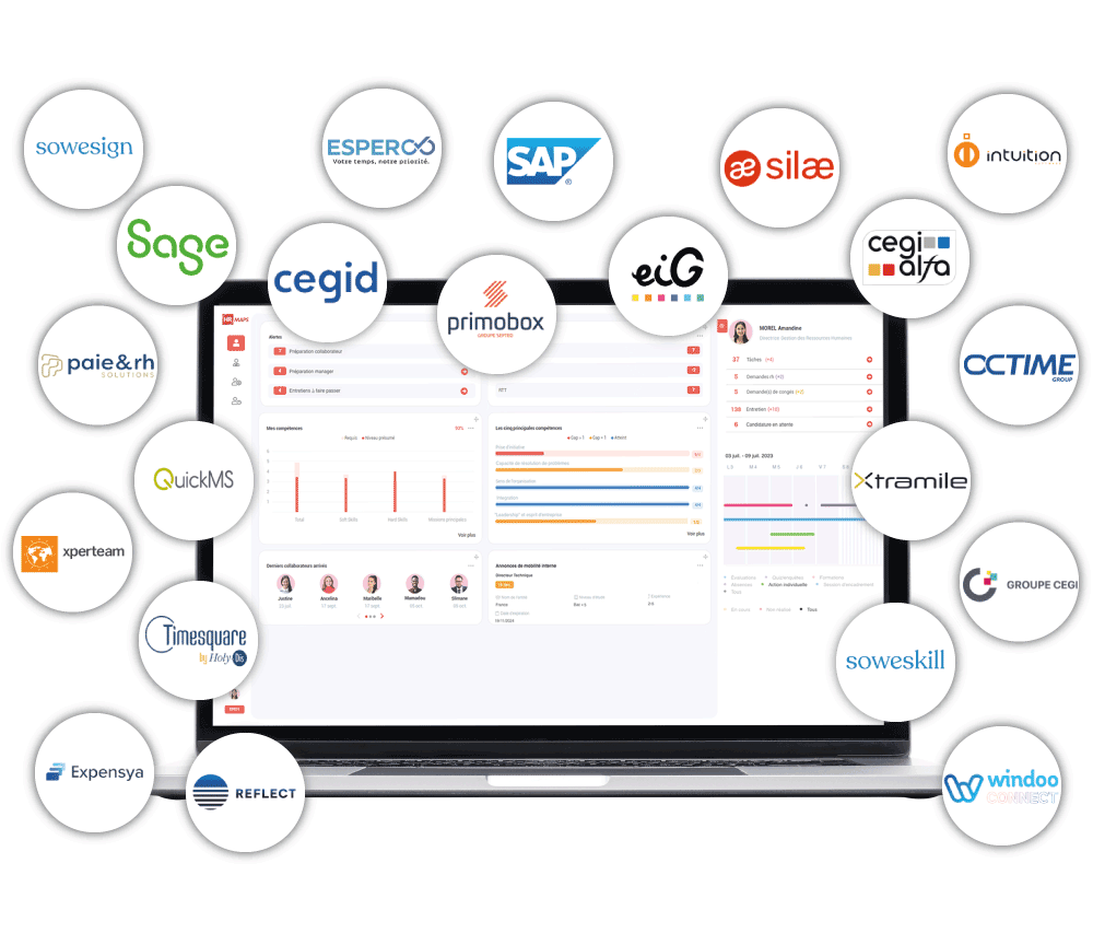 Marketplace RH - Les logiciels connectés au SIRH HRMAPS